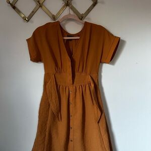 Roolee Terracotta Midi Dress